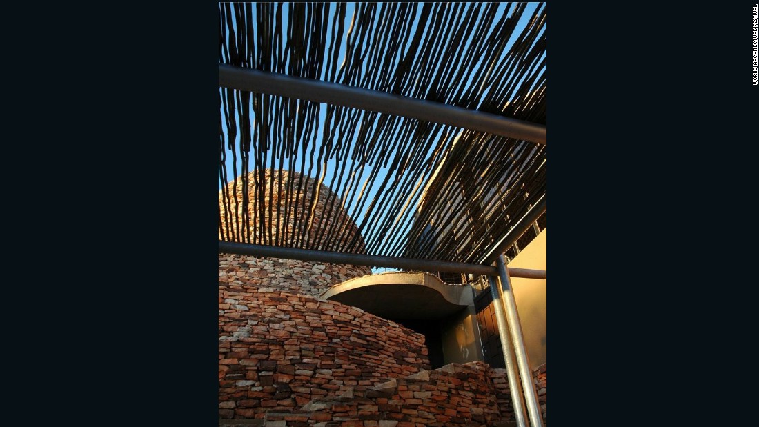 The structure also took design inspiration from its surrounding &quot;complex landscape&quot; -- an effort which the judges also noted to be particularly well executed. Mapungubwe Interpretation Centre was selected from a total of 15 finalists. Upon winning the award, Peter Rich commented&quot; I will continue my quest to be of service to the less privileged, because they deserve it.&quot;  