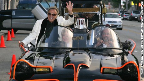 BEVERLY HILLS, CA - JUNE 17:  Hollywood car creator George Barris arrives in the TV Batmobile for the Friars of Beverly Hills celebrity fundraiser dinner gala presenting their Life Achievement Award to Barris at the Friars of Beverly Hills on June 17, 2006 in Beverly Hills, California.  (Photo by David Livingston/Getty Images)