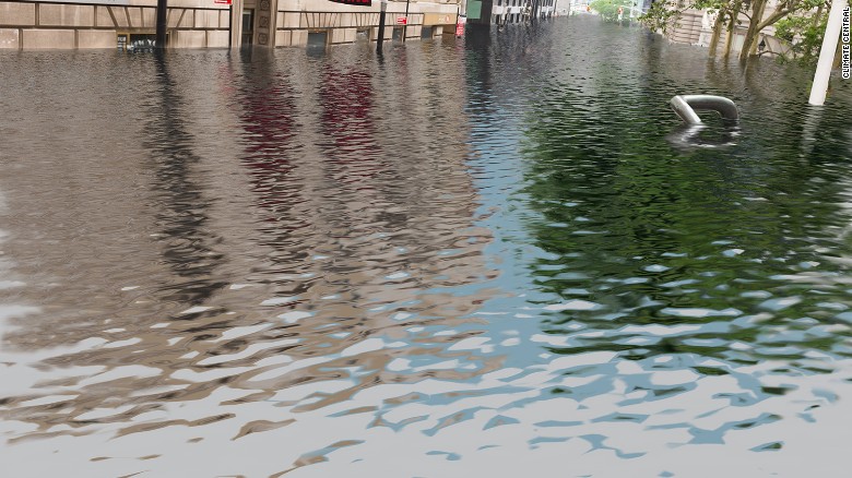 Wall Street could go underwater, if temperatures rise as much as four degrees, according to Climate Central.  