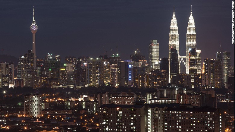 The city skyline of Kuala Lumpur, Malaysia&#39;s capital.