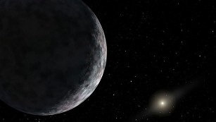 This artist&#39;s image of &quot;dwarf planet&quot; V774104 is the most distant object discovered in the solar system so far