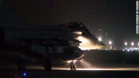 French airstrikes target ISIS sites in Syria