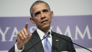 US President Barack Obama holds a press conference following the G20 summit in Antalya on November 16, 2015. Obama said on November 16 the United States has agreed a new deal to pass intelligence to France faster and more frequently to try to protect against attacks such as the Paris assaults. AFP PHOTO / SAUL LOEB        (Photo credit should read SAUL LOEB/AFP/Getty Images)