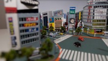 Japanese artist Inco Matsui creates mini cities using paper and glue.
