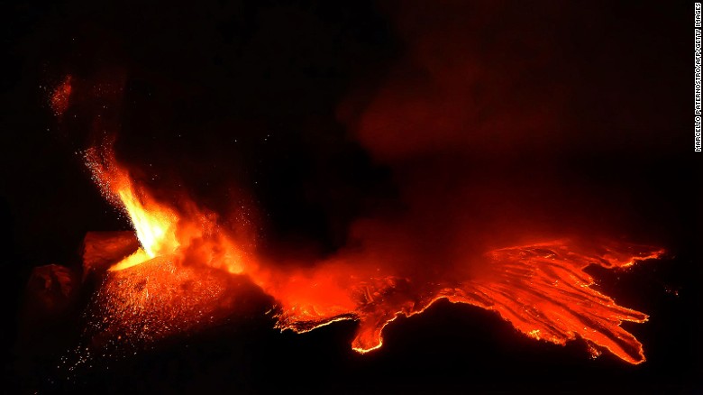 By the magic of cinematic special effects, the lava flows on Sicilian volcano Etna provided the hellish backdrop for a battle scene between Obi-Wan and Anakin in &quot;Revenge of the Sith.&quot; 