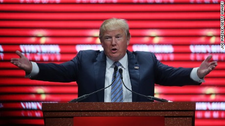 Republican presidential candidate Donald Trump speaks during the Sunshine Summit conference being held at the Rosen Shingle Creek on November 13, 2015 in Orlando, Florida.