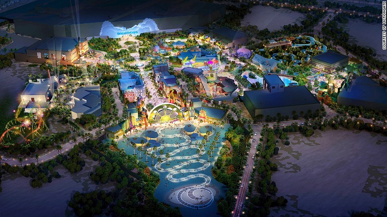 Motiongate, pictured, is one of three themed zones that will make up the massive Dubai Parks &amp;amp; Resorts. Highlights include the world&#39;s first &quot;The Hunger Games&quot; attraction. 