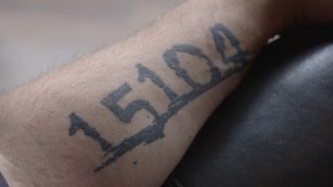 A tattoo on the arm of Braddock, Pennsylvania mayor John Fetterman. Fetterman is running for U.S. Senate as a Democrat.