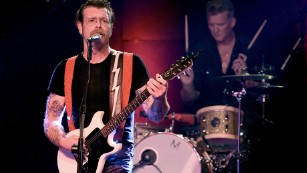 Jesse Hughes, left, and Josh Homme of the Eagles of Death Metal perform in Los Angeles in October.