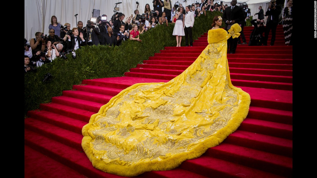 &lt;strong&gt;May 4:&lt;/strong&gt; Singer Rihanna arrives at the Metropolitan Museum of Art&#39;s Costume Institute Gala in New York. &lt;a href=&quot;http://www.cnn.com/2015/05/04/living/gallery/met-gala-red-carpet-2015/index.html&quot; target=&quot;_blank&quot;&gt;The high-fashion event&lt;/a&gt; raises money in support of the museum&#39;s costume institute. The theme of this year&#39;s Met Gala, also called the Met Ball, was &quot;China: Through the Looking Glass.&quot;