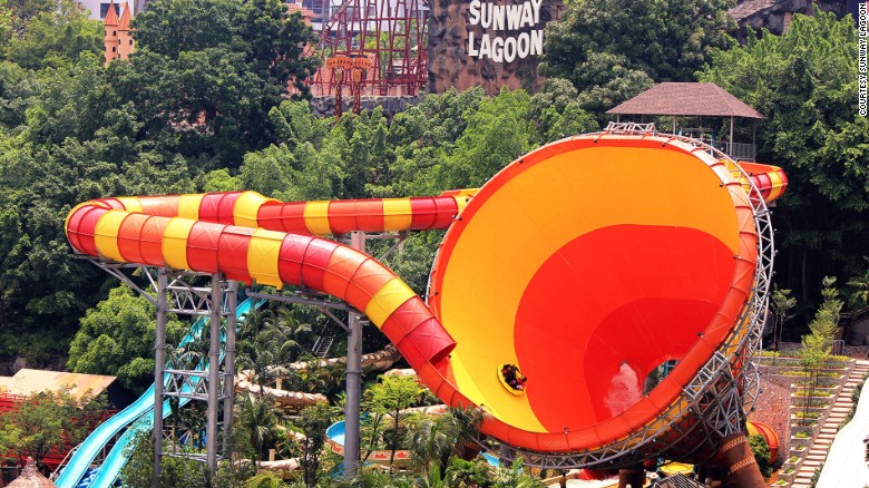 Sunway Lagoon is a multipark extravaganza, with 80 attractions spread over 360,000 square meters, including the world&#39;s largest water ride: Vuvuzela (pictured).