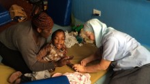 Sister Mary Killeen, right, has been working in the slums of Nairobi, Kenya, for nearly 40 years. On Friday, she&#39;ll be addressing Pope Francis, who is on his first visit to the continent.