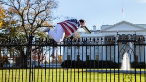 The U.S. Secret Service apprehended a man Thursday, November 26, 2015 after he jumped over a White House fence as the first family was inside celebrating Thanksgiving. The man, who jumped over a fence on the North Lawn, was almost immediately detained by Secret Service officers.
