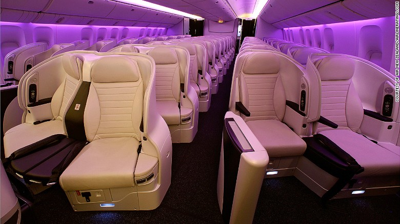 Air New Zealand also won awards for Best Economy and Best Premium Economy (pictured). AirlineRatings.com&#39;s Geoffrey Thomas says: &quot;The airline has rolled out some stunning new technology including innovative tracking of unaccompanied children and a wonderful app to get you a perfect cup of coffee before your flight.&quot;