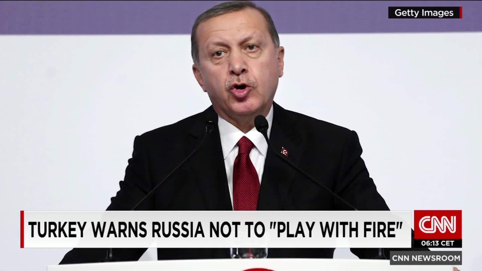 Turkey warns Russia not to 'play with fire'