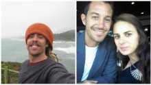 Two Australian surfers missing in Mexico: Adam Coleman and Dean Lucas (pictured with girlfriend Josie Cox).