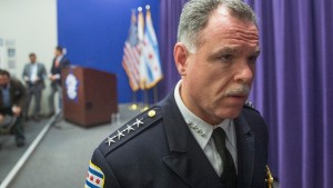 CHICAGO, IL - NOVEMBER 24: Chicago Police Superintendent Garry McCarthy leaves a press conference he and Mayor Rahm Emanuel held to address the arrest of Chicago Police officer Jason Van Dyke on November 24, 2015 in Chicago, Illinois. Van Dyke has been charged with first degree murder for shooting 17-year-old Laquan McDonald 16 times on October 20, 2014 after responding to a call of a knife wielding man who had threatened the complainant and was attempting to break into vehicles in a trucking yard. Emanuel and McCarthy announced they were releasing police video of the shooting during the press conference. (Photo by Scott Olson/Getty Images)