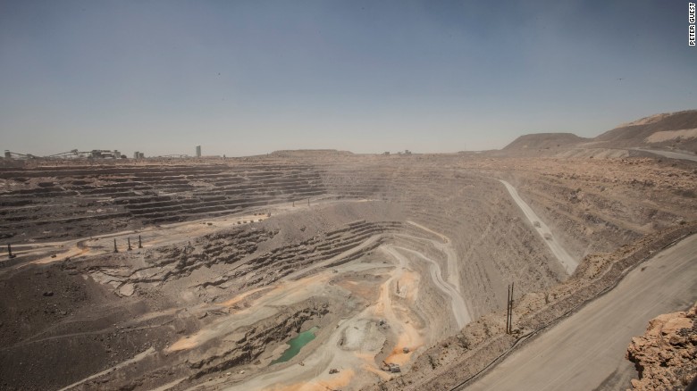 The main pit of the Jwaneng diamond mine in Botswana, November 2015