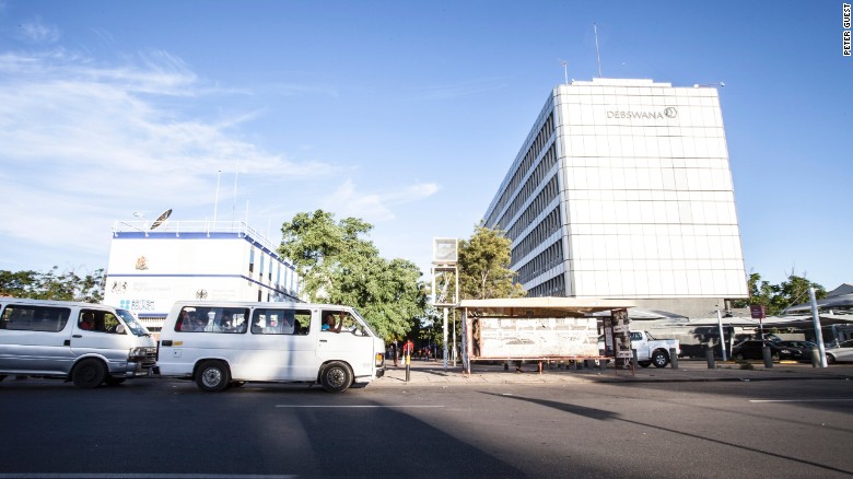 Debswana&#39;s headquarters in Gaborone, Botswana. Botswana has developed rapidly due to diamond exports, but faces a challenge to diversify its economy.