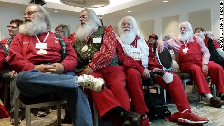 Attendees at the Charles W. Howard Santa Claus School gather for the first day of class.