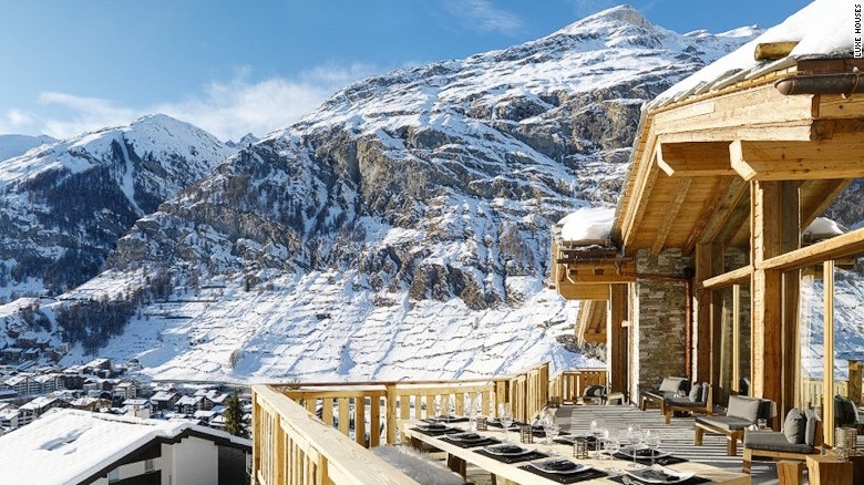 Price: From $8,600 per night. Designed by  renowned interior architect Magali de Tscharner, Chalet Les Anges is located in the exclusive Petit Village area of Zermatt and offers breathtaking views of the Matterhorn. Featuring reclaimed wood throughout, it&#39;s spread over three floors and sleeps 14 in seven bedrooms. 