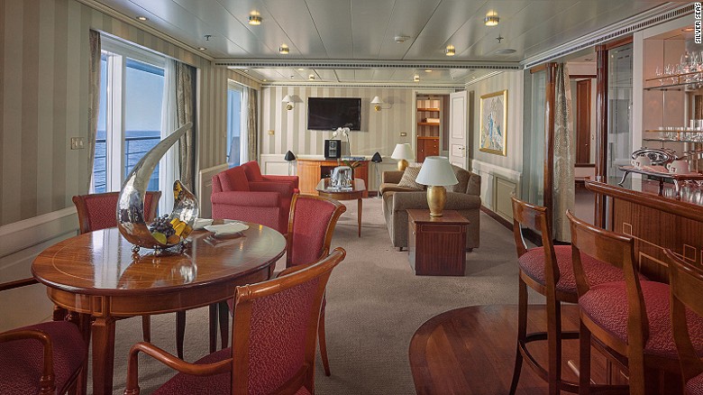 Silversea Whisper&#39;s two-bedroom Owner&#39;s Suite.