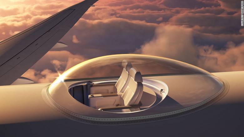 SkyDeck airplane viewing seats