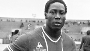 PARIS, FRANCE - JULY 26:  Jean-Pierre Adams, french footballer, photography on July 26, 1977 in Paris on the grounds of Paris St. Germain. Adams, 22 caps for France A, between 1972 and 1976, is not on 10 March 1948 to Dakar. On the occasion of a mild knee operation, Jean-Pierre Adams falls into a long and deep coma on March 17, 1982 due to an error of anesthesia. This long coma is still ongoing in 2010.   AFP PHOTO / AFP  (Photo by AFP/Getty Images)