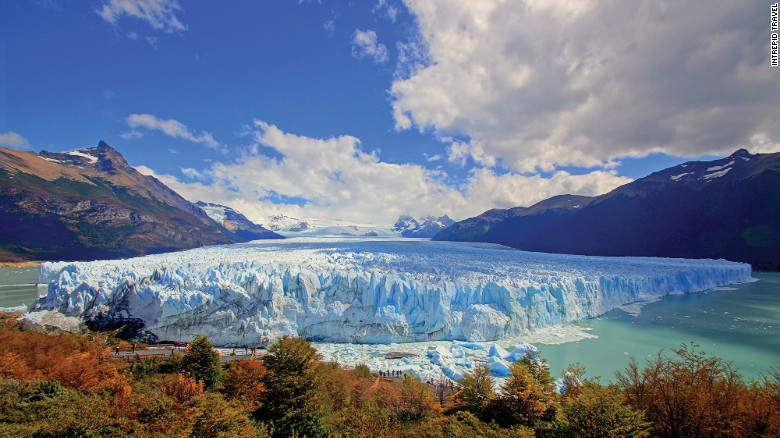About 1.5 times the size of the UK, Patagonia straddles the border of Chile and Argentina. Argentina&#39;s dramatic Perito Moreno Glacier, pictured, is its 30-kilometer-long glacial centerpiece. 