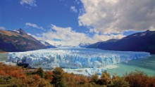 About 1.5 times the size of the UK, Patagonia straddles the border of Chile and Argentina. Argentina's dramatic Perito Moreno Glacier, pictured, is its 30-kilometer-long glacial centerpiece.