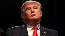 LAS VEGAS, NV - DECEMBER 14:  Republican presidential candidate Donald Trump speaks during a campaign rally at the Westgate Las Vegas Resort & Casino on December 14, 2015 in Las Vegas, Nevada. Donlad Trump is campaigning in Las Vegas a day ahead of the final GOP debate.  (Photo by Justin Sullivan/Getty Images)