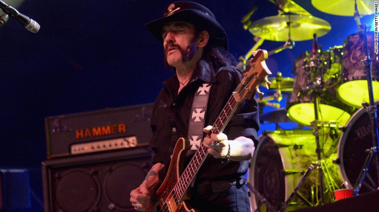 Motorhead frontman Lemmy Kilmister is shown performing at the Coachella festival in 2014. He died Monday at age 70.