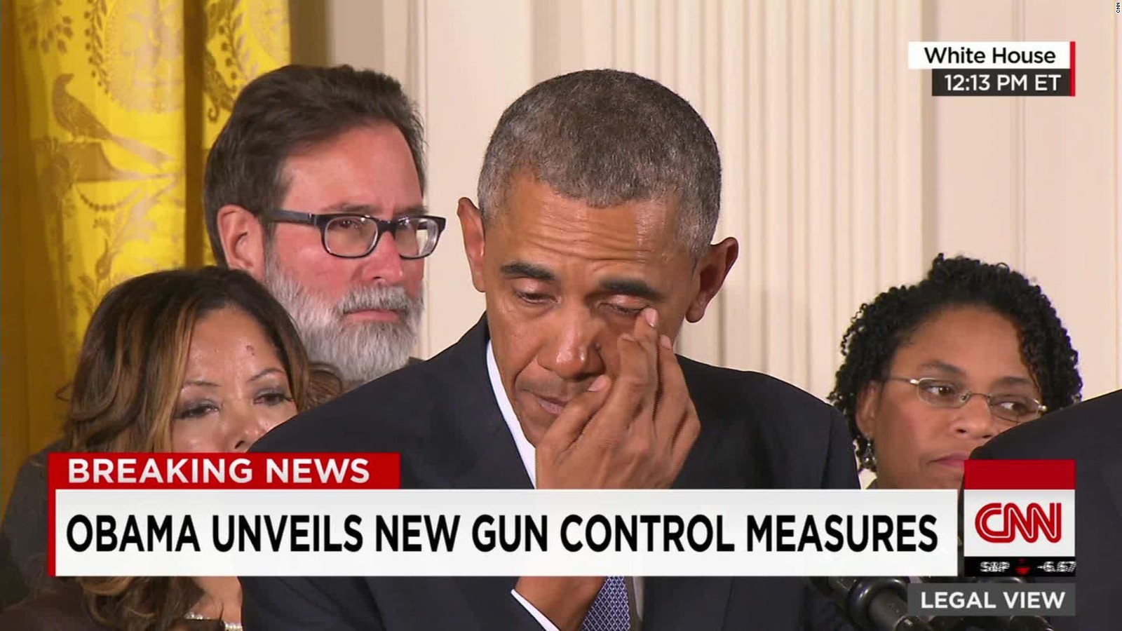 President Obama sheds tears during gun speech