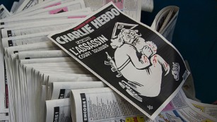 Charlie Hebdo&#39;s cover on the anniversary of the January 2015 attacks.