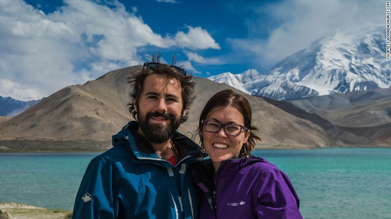 Jarryd Salem and fiancee Alesha Bradford, pictured here in China&#39;s Xinjiang province, say their relationship is strong but they&#39;re spending time apart to help heal it.