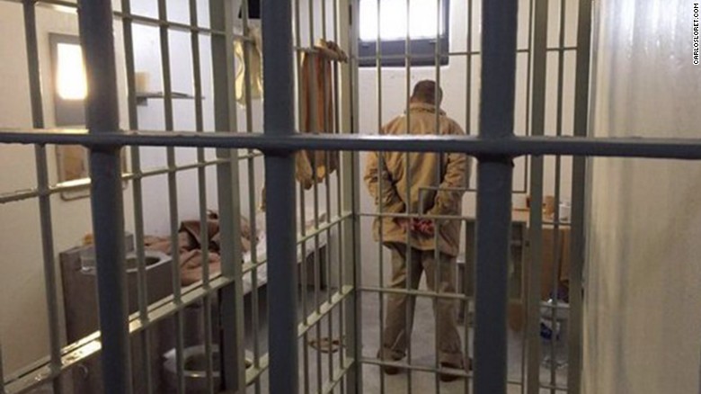 Joaquin &quot;El Chapo&quot; Guzman stands in his cell at the Altiplano Federal Prison in Mexico. Increased security measures are being used by authorities to make sure the cartel kingpin doesn&#39;t break out of prison for a third time. His most recent escape came in July, when he got out through a hole in the floor of his cell&#39;s shower stall. The images in this gallery were obtained by Mexican journalist Carlos Loret de Mola.