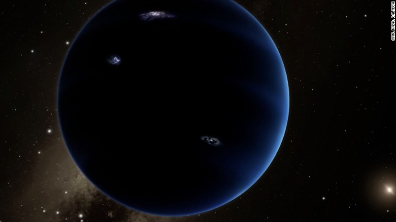 Caltech researchers have found evidence of a giant planet tracing a bizarre, highly elongated orbit in the outer solar system. The object, nicknamed Planet Nine, has a mass about 10 times that of Earth and orbits about 20 times farther from the sun on average than does Neptune. 