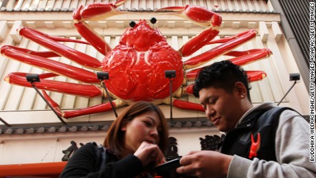 OSAKA, JAPAN - FEBRUARY 06:  General view at Dotonbori in Osaka on February 6, 2013 in Osaka, Japan. A recent servey shows Tokyo as the most expensive city in the world and Osaka ranked second.  (Photo by Buddhika Weerasinghe/Getty Images)