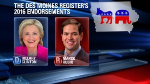Des Moines Register endorses Rubio, Clinton