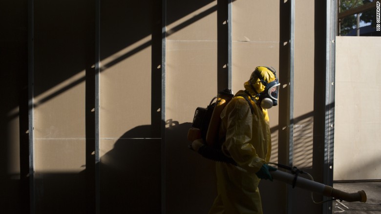 A health worker sprays insecticide under the bleachers of Rio de Janeiro's Sambadrome on Tuesday, January 26, to combat the Aedes aegypti mosquitoes that transmit the <a href="http://www.cnn.com/specials/health/zika" target="_blank">Zika virus.</a> The World Health Organization expects the virus, which is linked to a neurological birth disorder, to spread to <a href="http://www.cnn.com/2016/01/25/health/who-zika-virus-americas/index.html" target="_blank">almost every country in the Americas.</a>