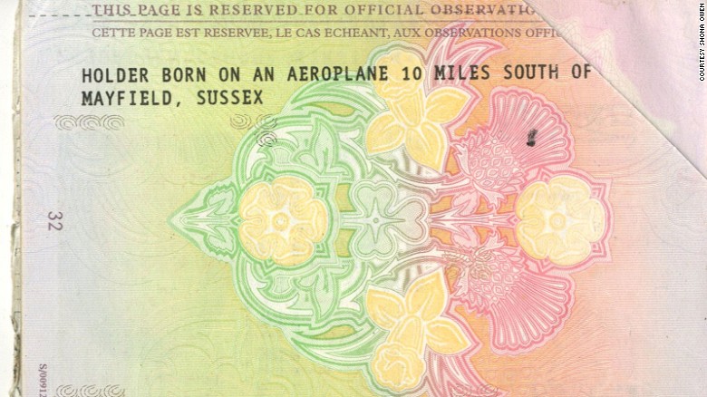 Birthplace bragging rights: Owen&#39;s unusual passport.