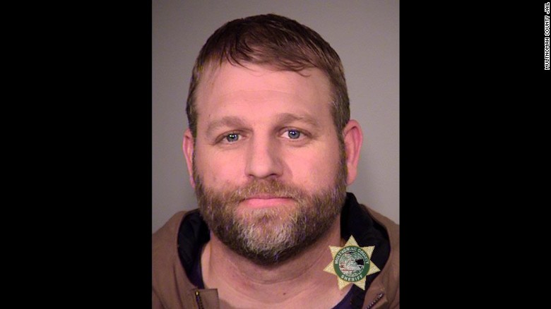 Seven people linked to an armed occupation of the Malheur National Wildlife Refuge in Oregon were arrested in that state on Tuesday, police said. Five, including the occupiers' leader, Ammon Bundy (pictured), were arrested in a traffic stop on U.S. 395, police said.