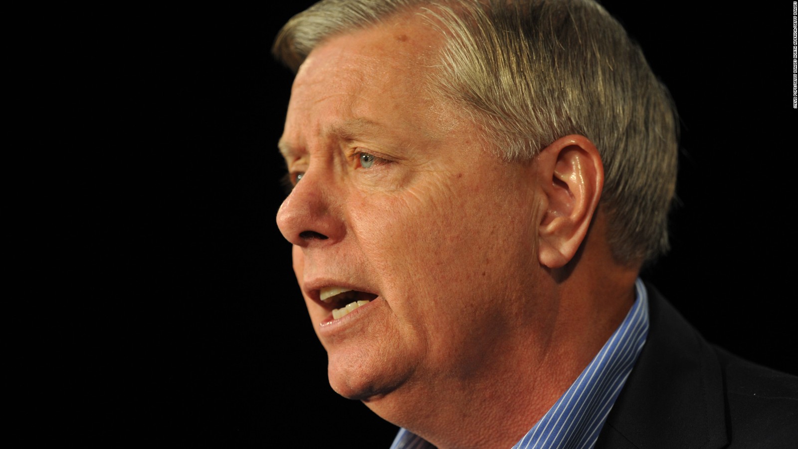 Sen. Lindsey Graham (R-SC) speaks at the Growth and Opportunity Party, at the Iowa State Fair October 31, 2015 in Des Moines, Iowa.