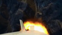 State media captures a moment on the rocket at lift off.