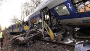 Trains collide head-on in Germany