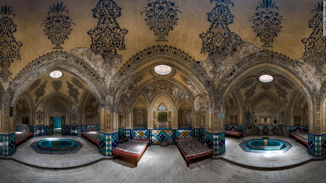 &quot;To photograph this bath I went there several times and sat on its couches for hours,&quot; says Ganji. &quot;I tried to choose a time when artificial lights were off and the only source of illumination was the light from holes in the ceiling.&quot;