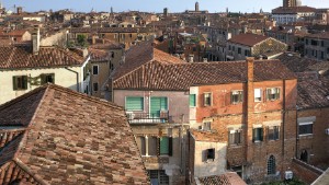 Venice - Italy, July 2014: The view of the ghetto from the outside. The Venice ghetto was the first ghetto ever. The actual word ghetto is coming from Italian word for iron foundation. photo by Ziyah Gafic