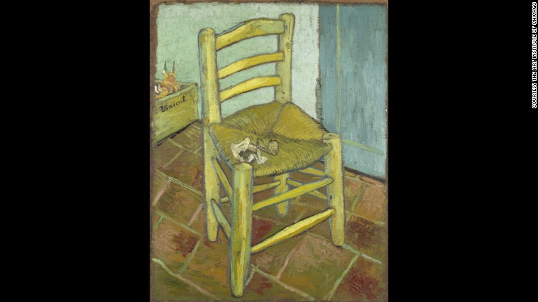 The 1888 painting &quot;Van Gogh&#39;s Chair,&quot; on loan from London&#39;s National Gallery, is also featured in the exhibition. 