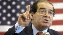 Scalia speaks to Presbyterian Christian High School students in Hattiesburg, Mississippi, April 7, 2004.