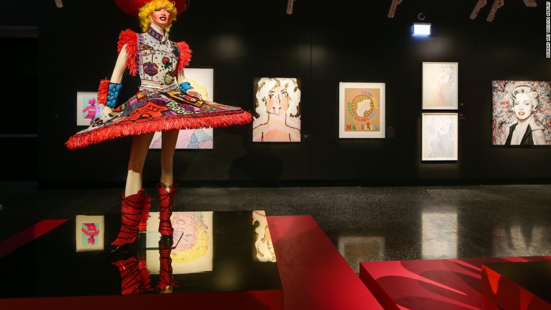The exhibition is not confined to canvas: this &quot;rock and roll cowgirl&quot; costume by Australian designer Jenny Kee was also inspired by Monroe. The dress was used in the opening ceremony of the Sydney 2000 Olympic Games. 